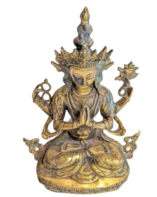 Tibetan design bronze Avalokiteshvara statue high quality