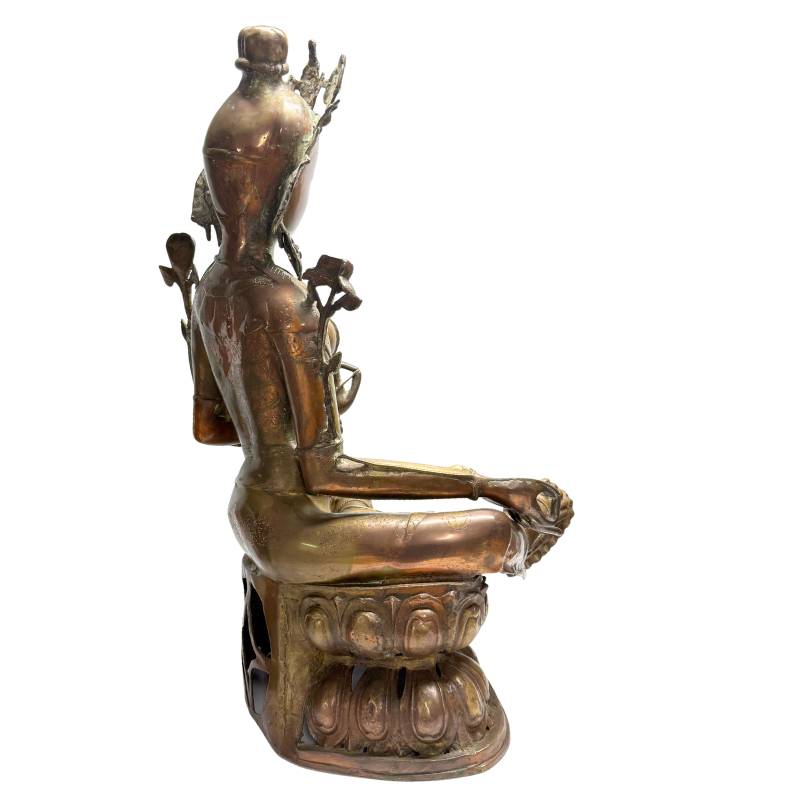 Tibetan Buddhist Tara statue in ritually used bronze