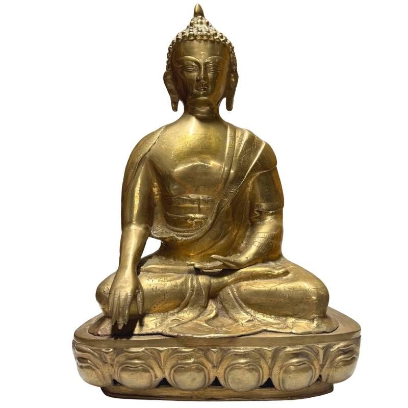 Antique Tibetan fire-gilded bronze Buddha from the Himalayan tradition