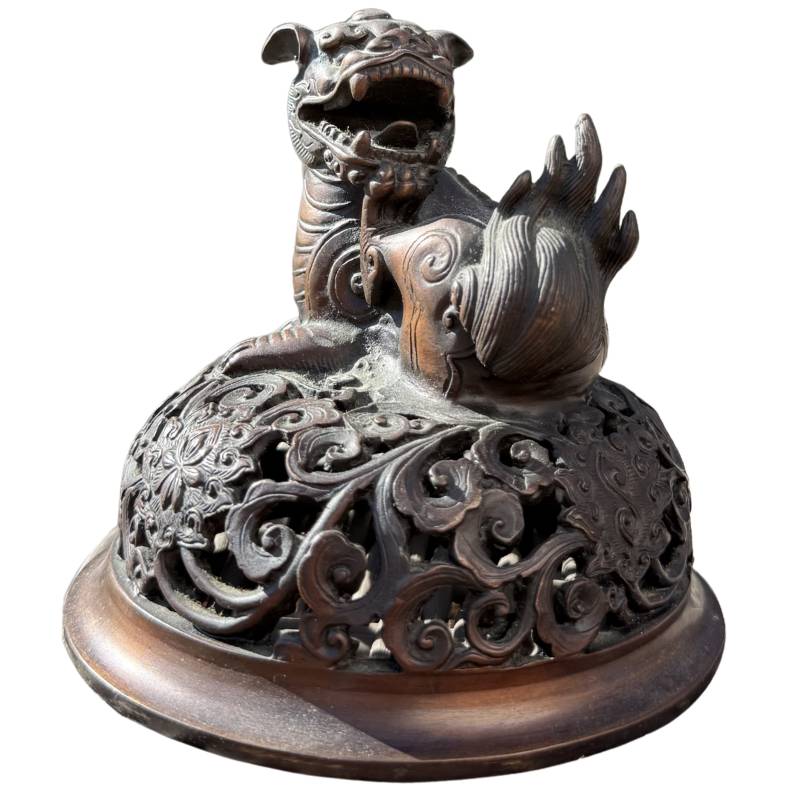 Traditional Chinese bronze incense burner
