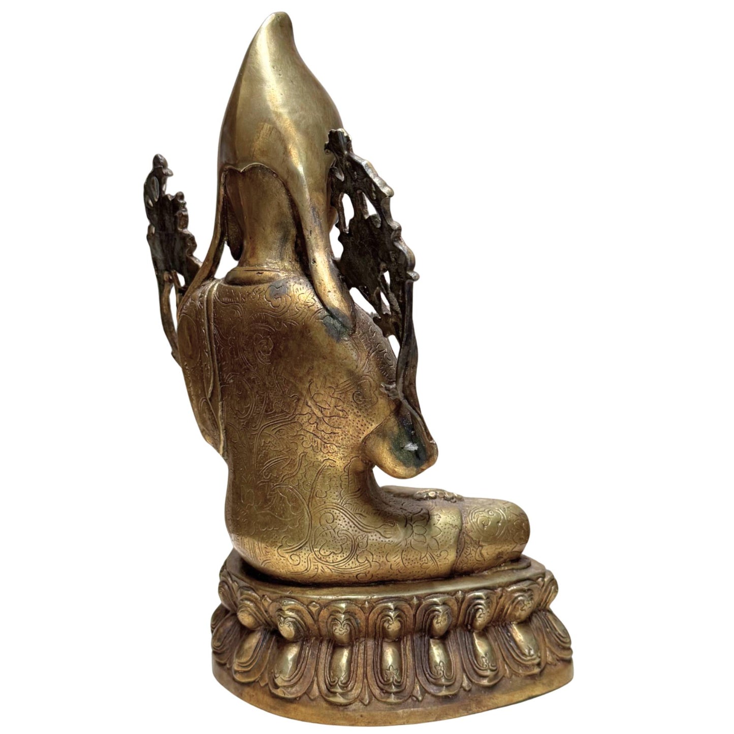 Iconography of Tsongkhapa with the sword and book of wisdom.
