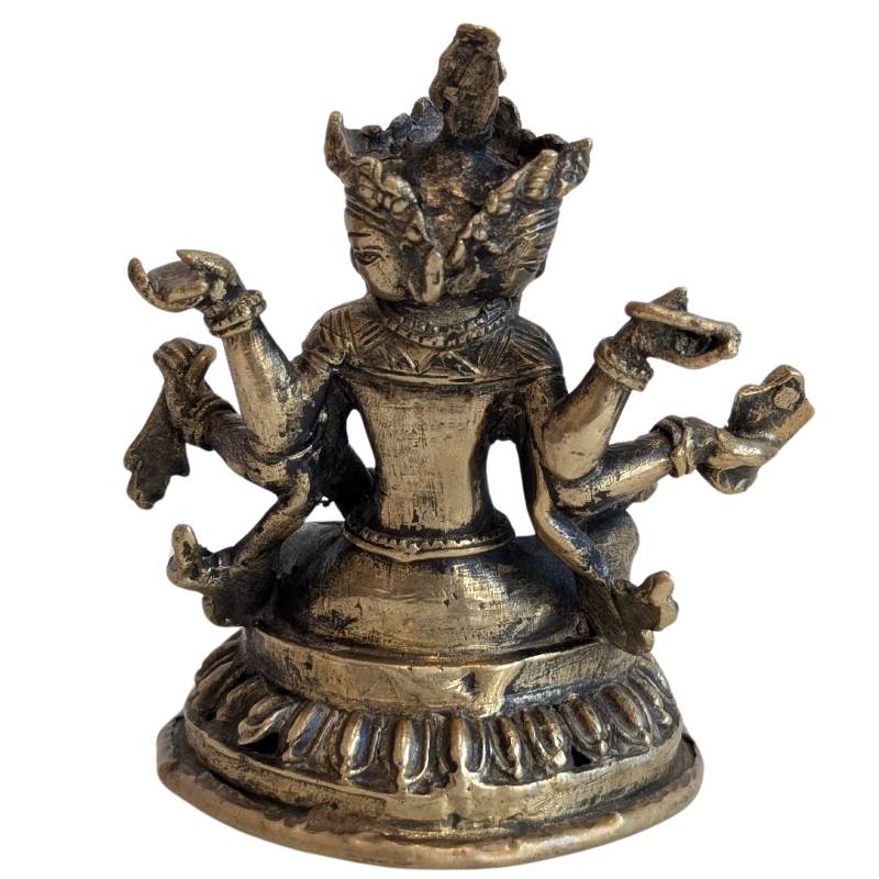 Vajrayana Buddhist statue of Ushnishavijaya in bronze