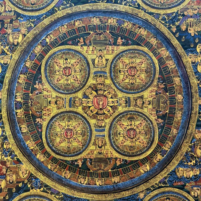Central meditation image in Vajradhatu mandala thangka