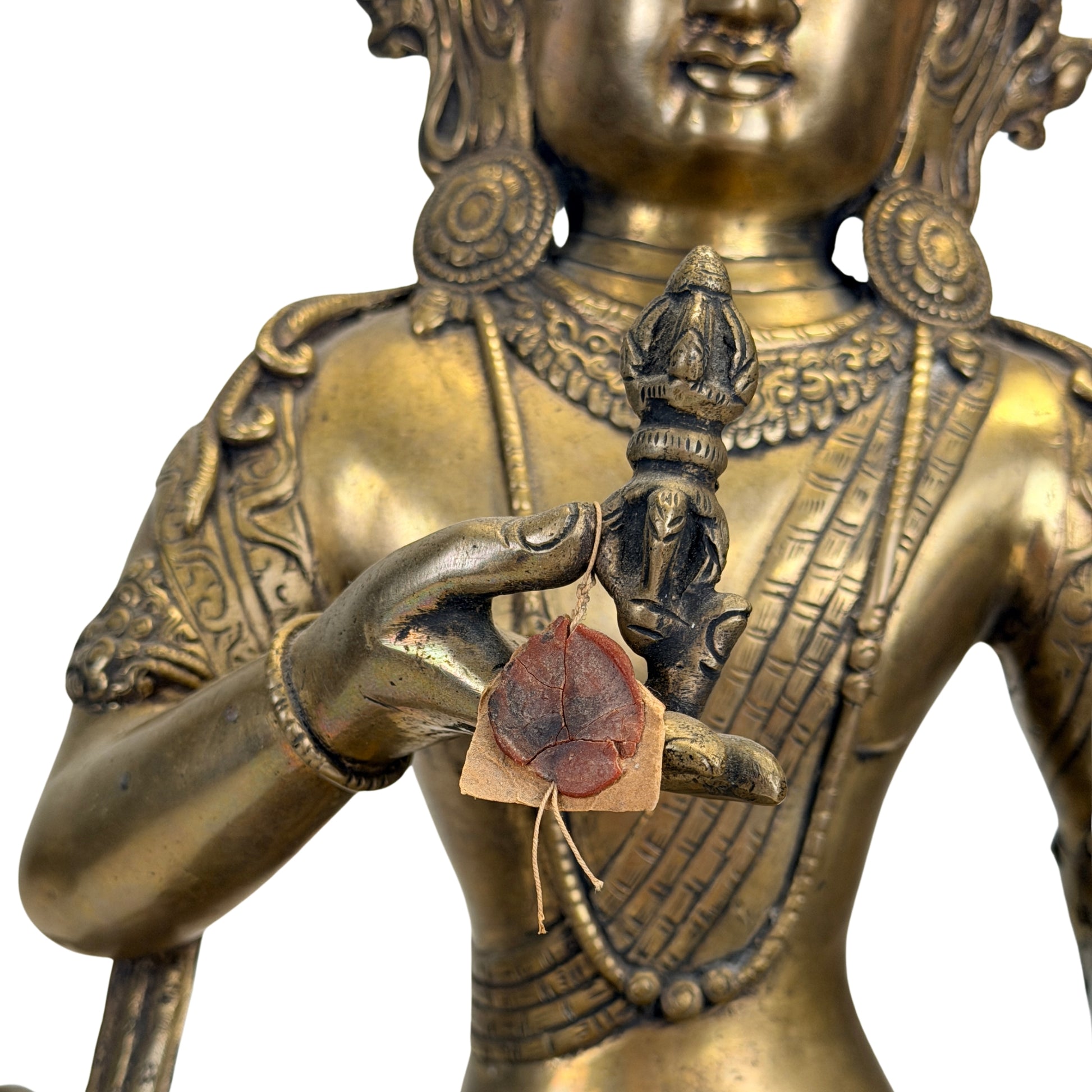 Grande statue tibétaine Vajrasattva de 40,5 cm de haut et 5,4 kg