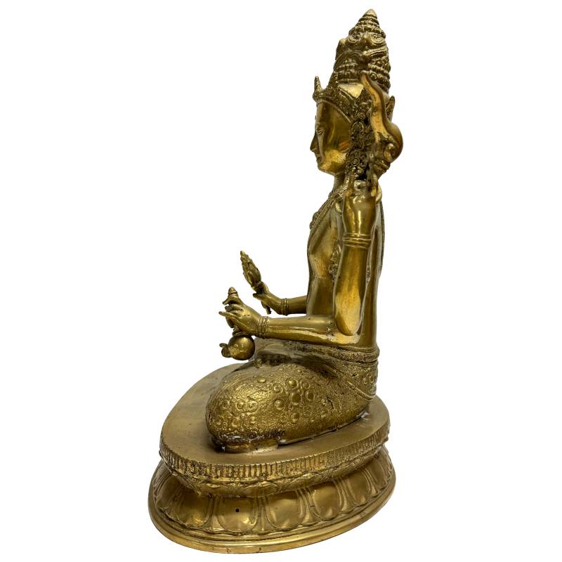 Four-armed Vajrayana bodhisattva crafted in a Newar workshop, Nepal