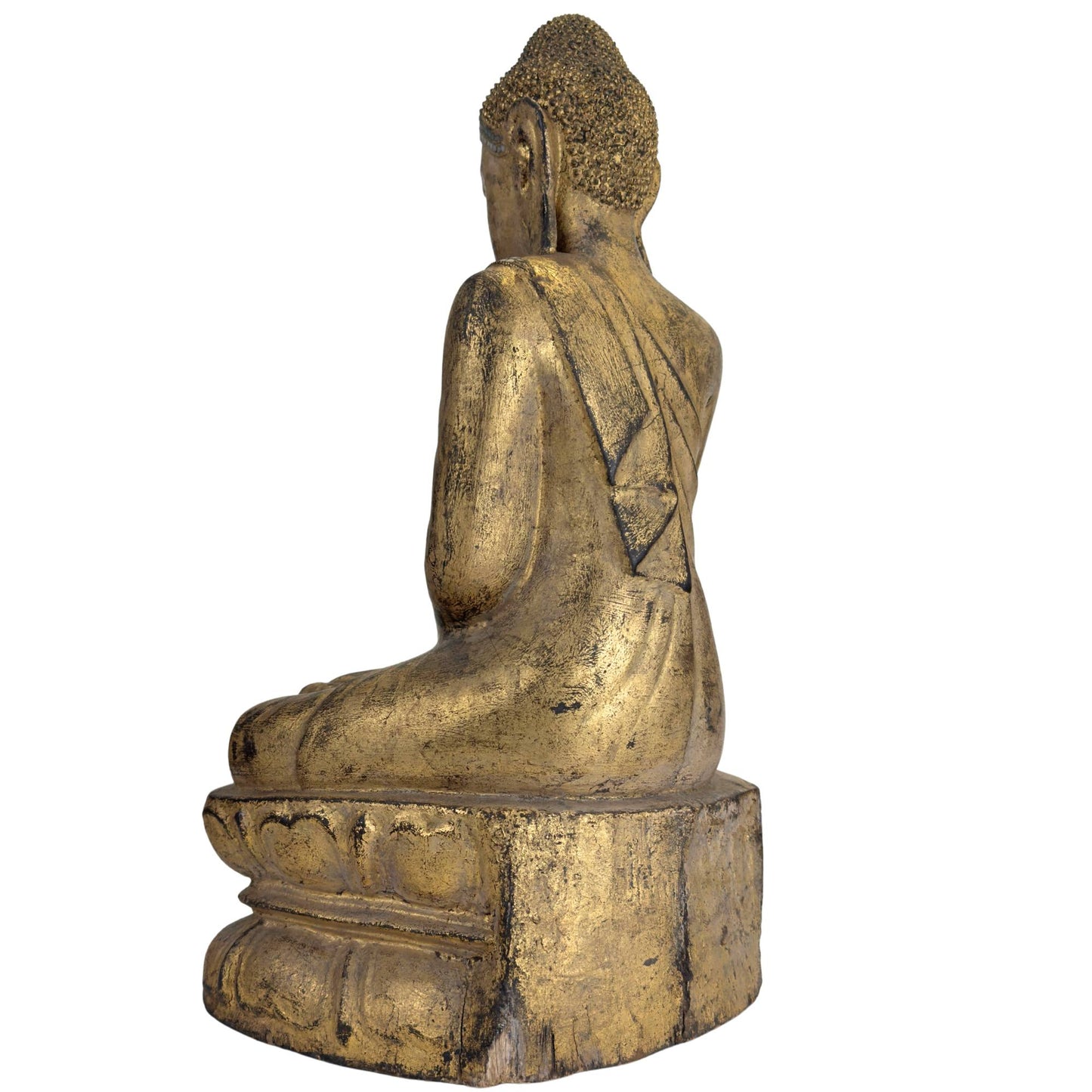 Gilded Buddha statue in classic Mandalay style