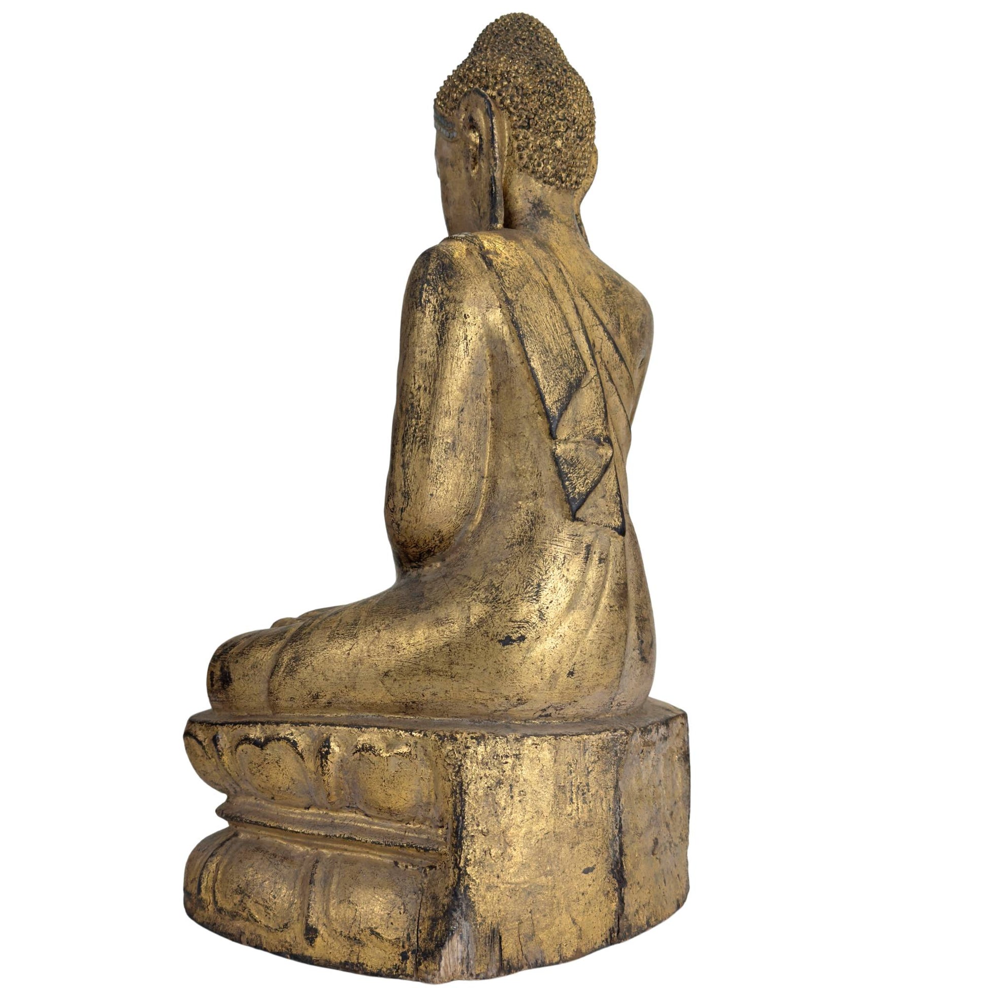 Gilded Buddha statue in classic Mandalay style