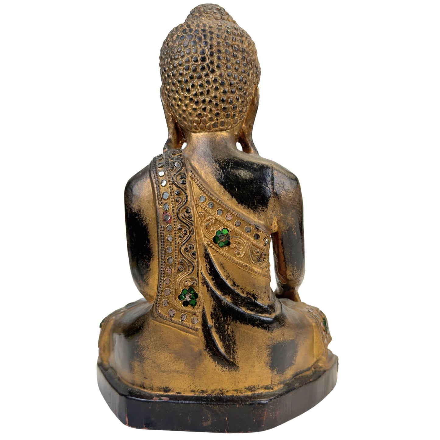 Gilded Buddha statue from Myanmar with traditional finish