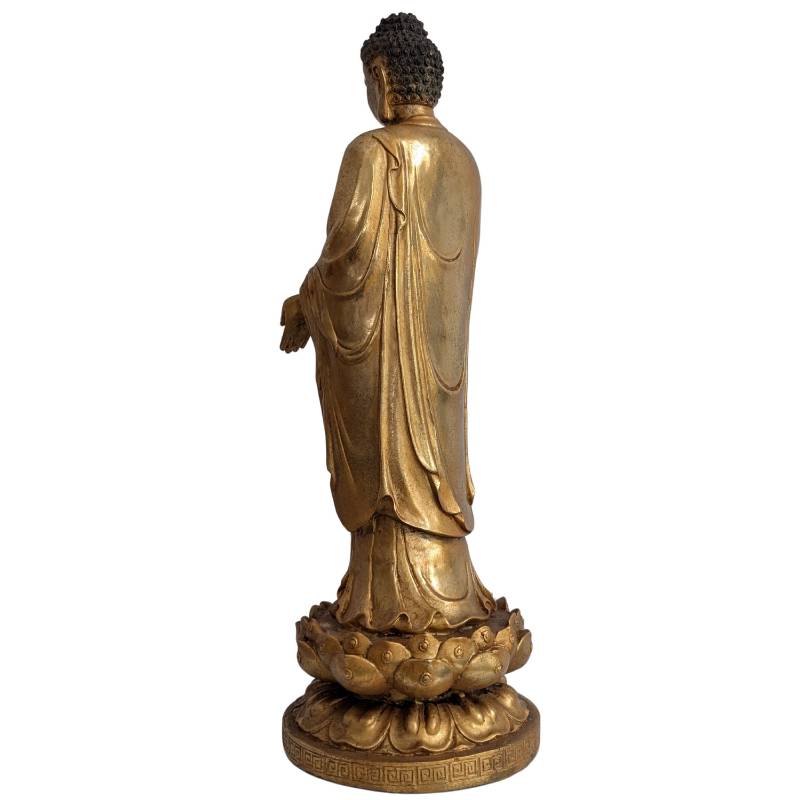Gilded bronze Buddha statue from China, 19th century