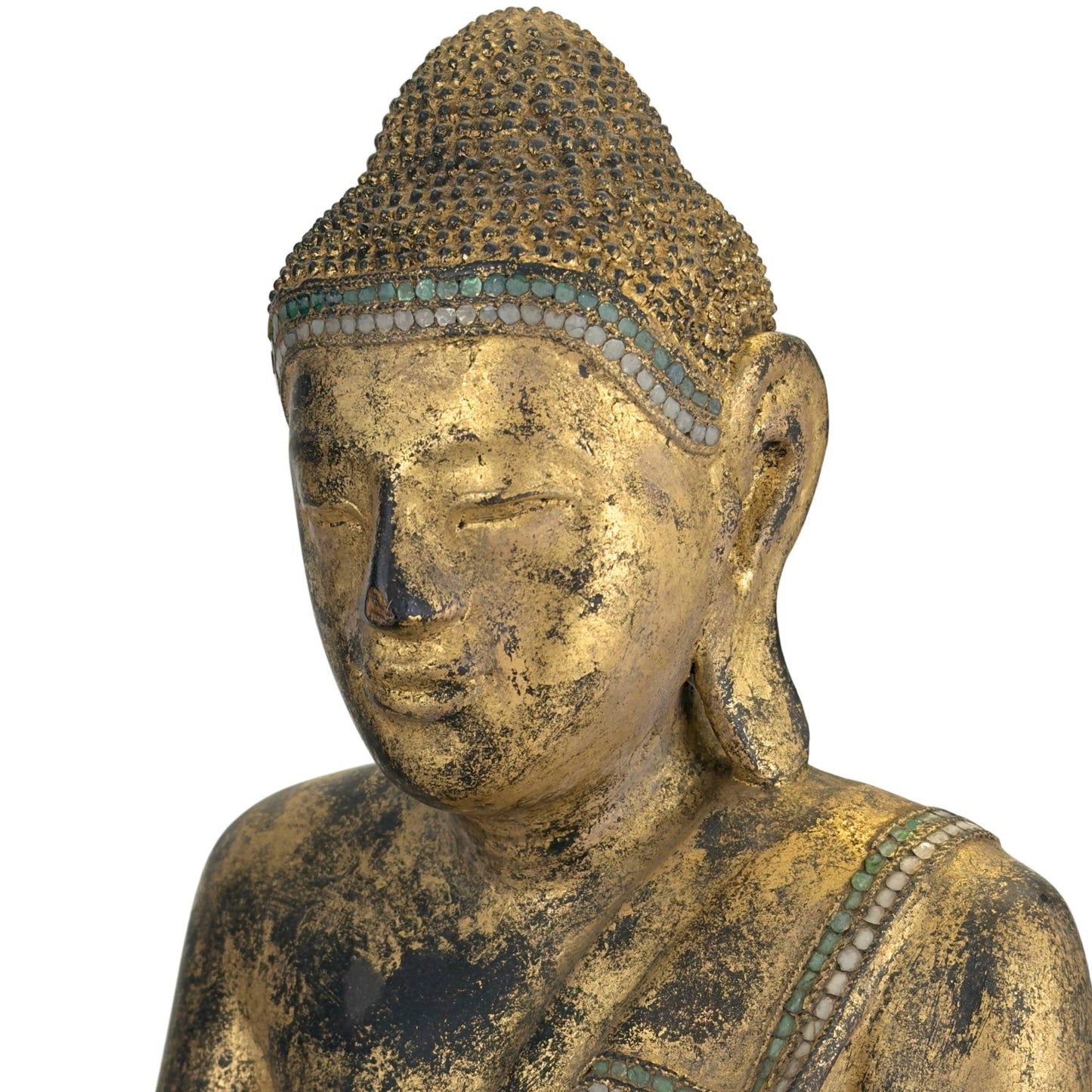 Gilded Buddha with authentic age-related wear