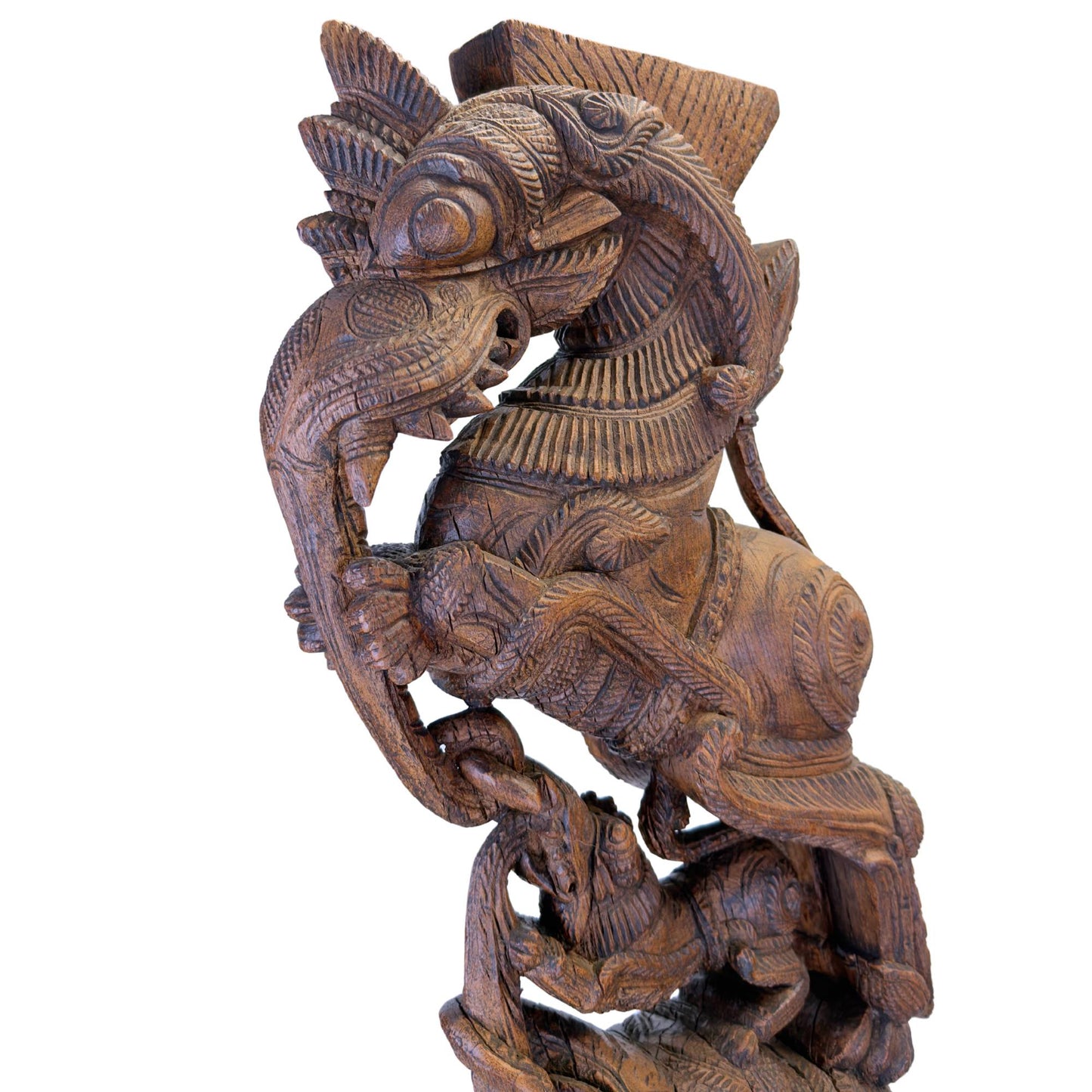 Collectible Yali temple fragment from India for lovers of Asian art