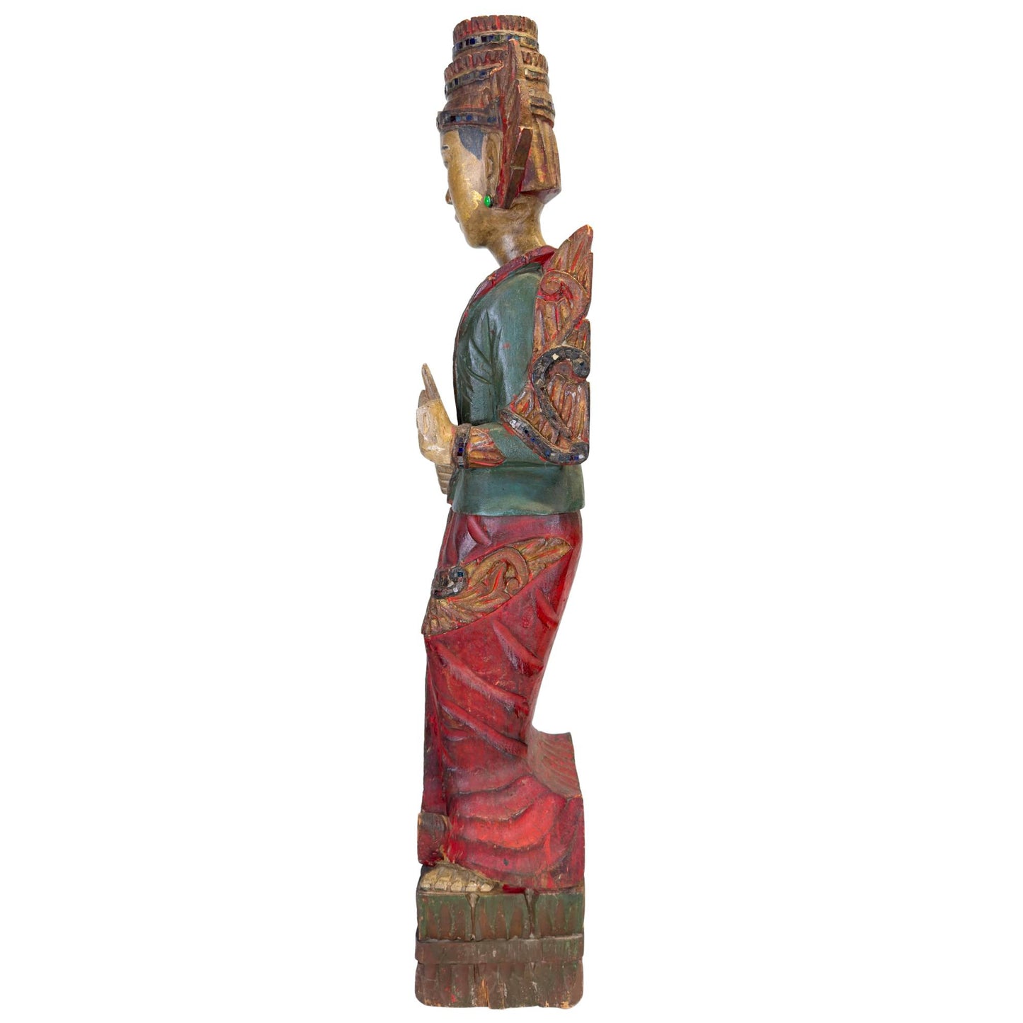 Large vintage temple guardian from Burma, 86 cm tall