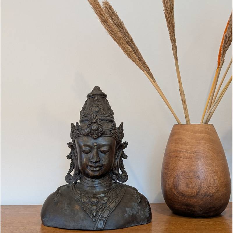 Vishnu bust from Cambodia, 17th–18th century