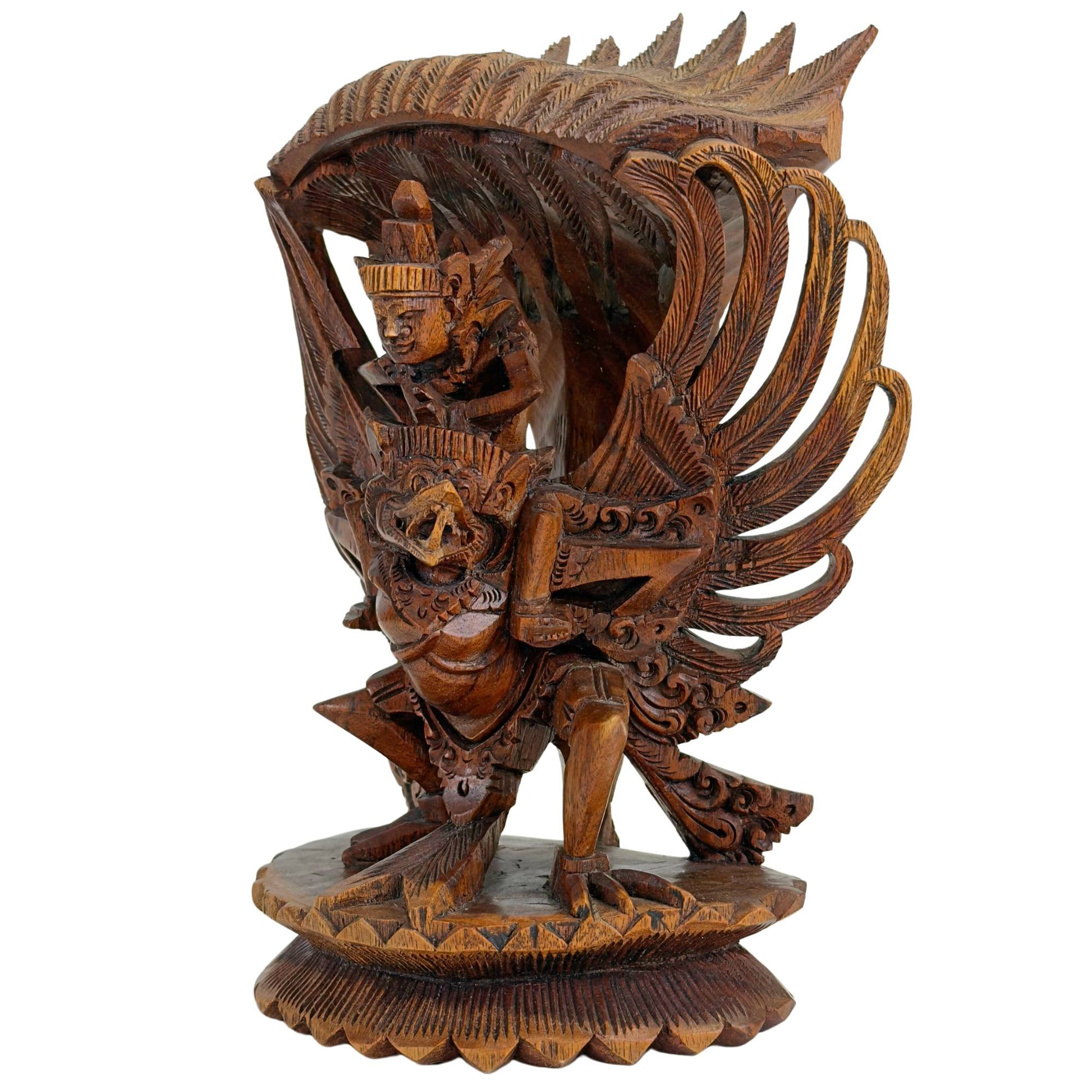 Houten Vishnu op Garuda beeld uit Bali Indonesië