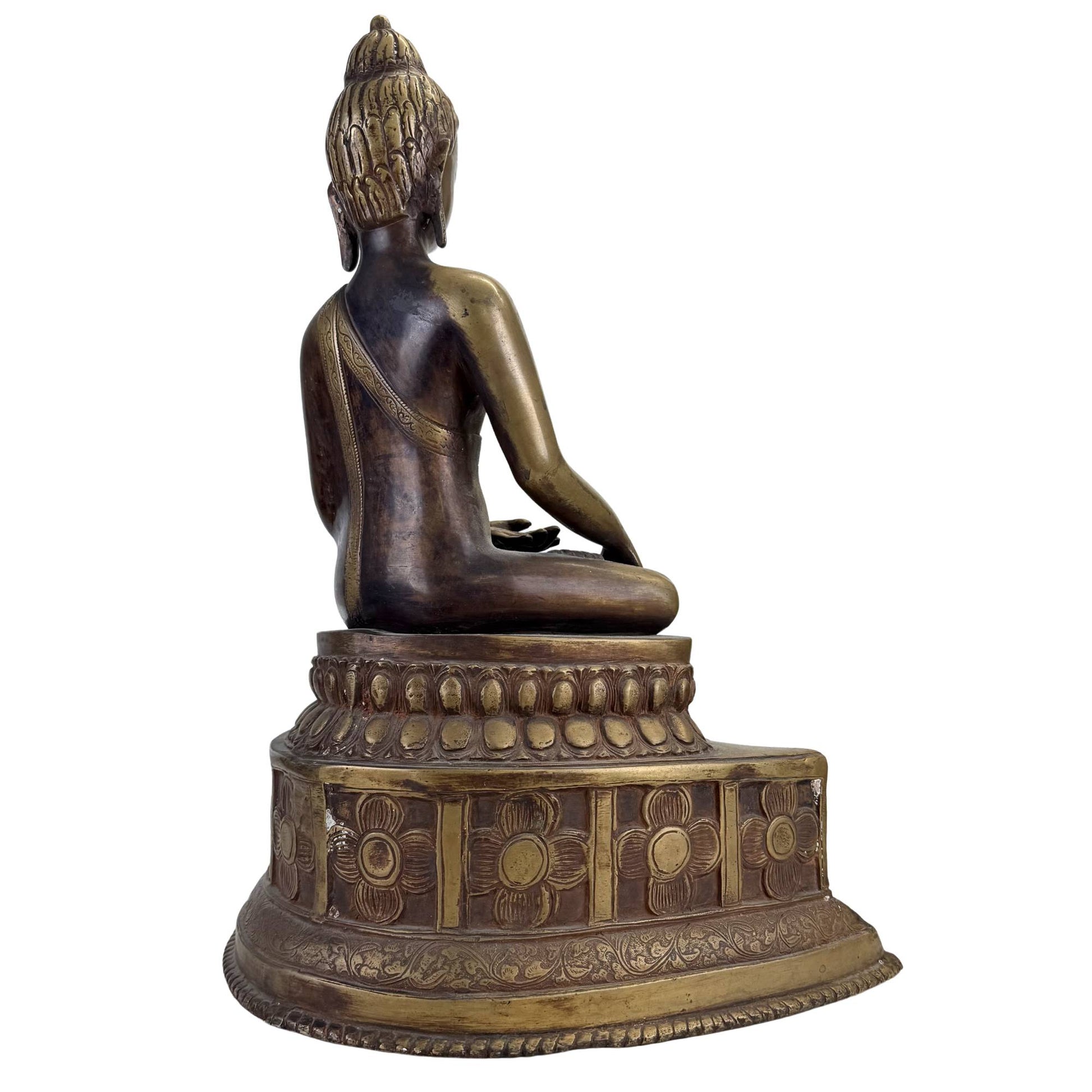 Early Himalayan bronze Buddha crafted using the traditional lost-wax casting technique