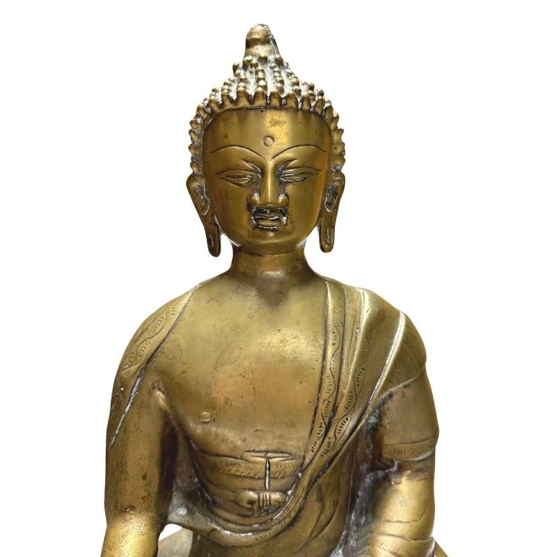 Antique fire-gilded Buddha from the 18th to early 19th century