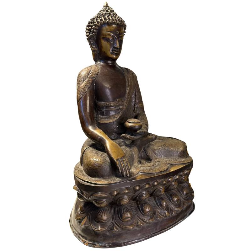 Fire-gilded bronze Shakyamuni Buddha art dealer Himalayan art investment quality.