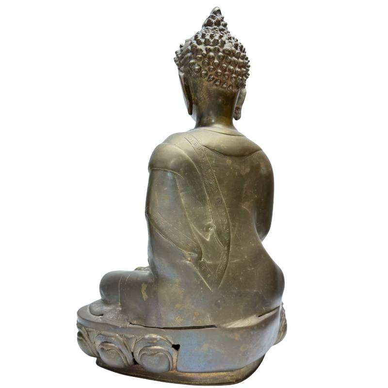 Ormolu meditation Buddha from the Himalayan region in bronze