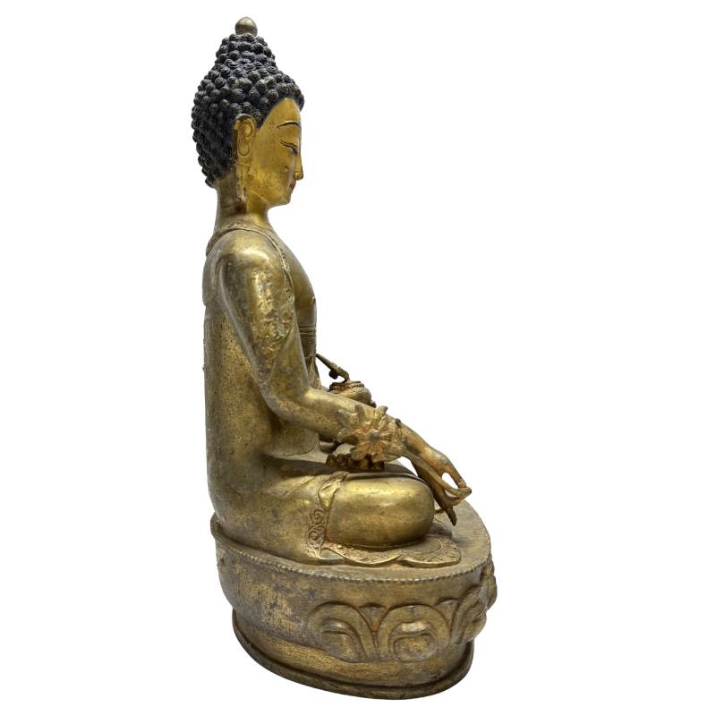 Fire-gilded Physician Buddha with original face painting