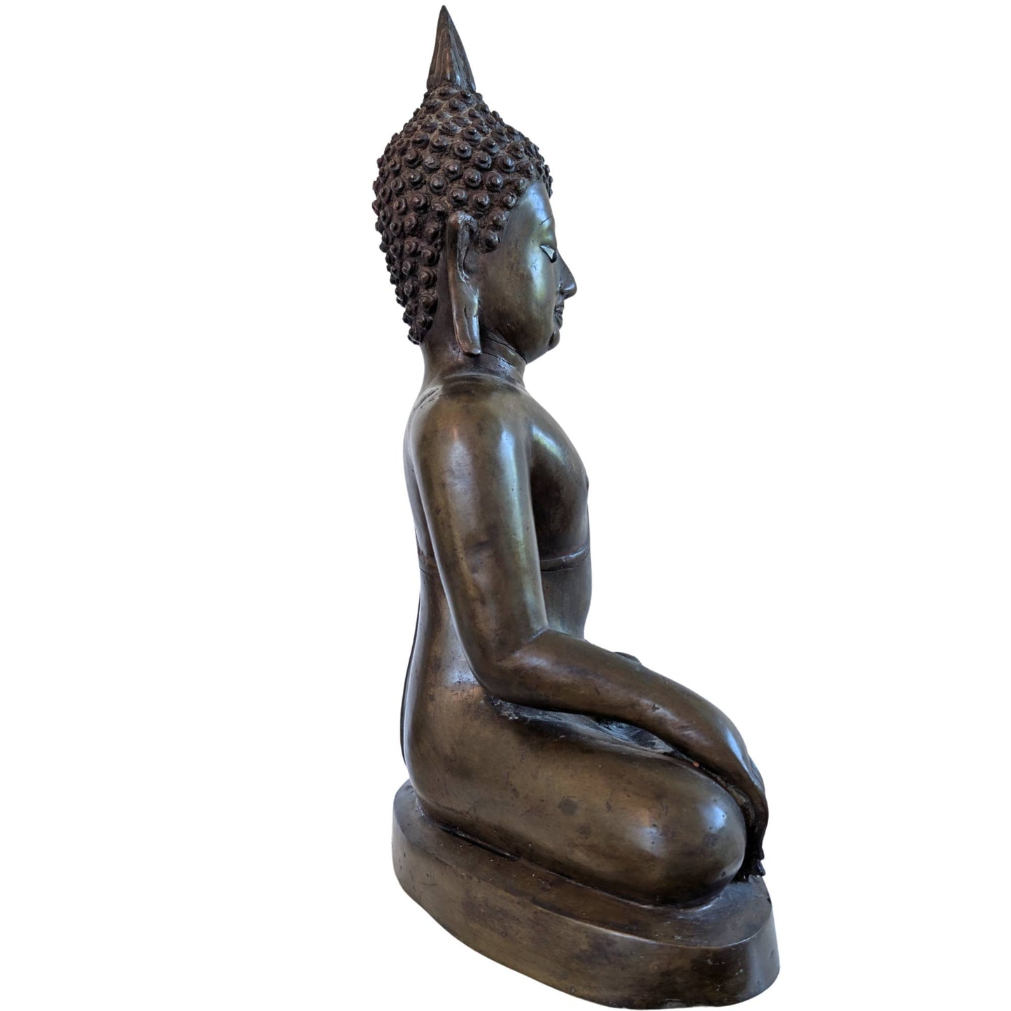 Rare 18th-century Buddha statue from Laos with authentic ivory inlay
