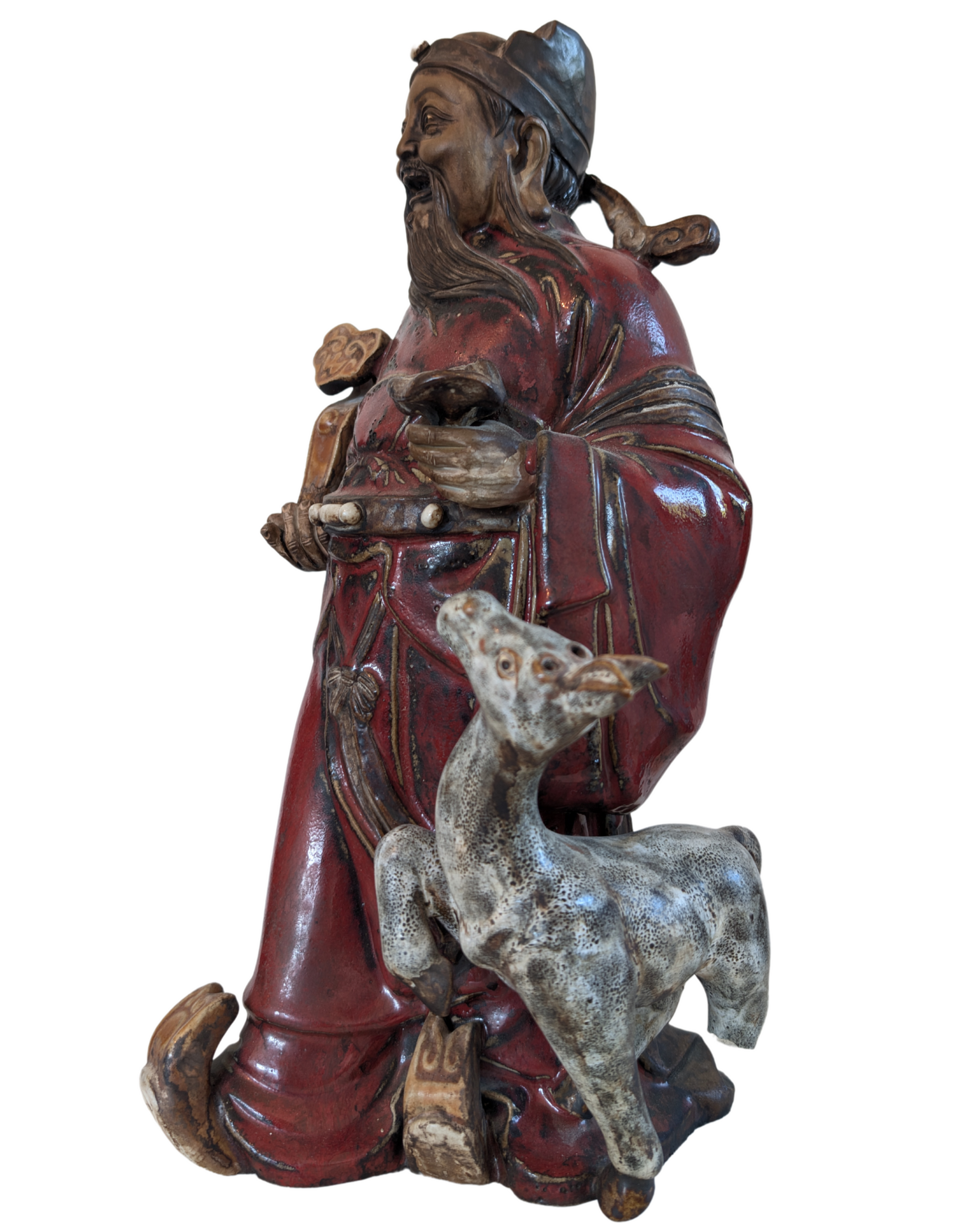 Profile of Lu with detailed depiction of the traditional robe.