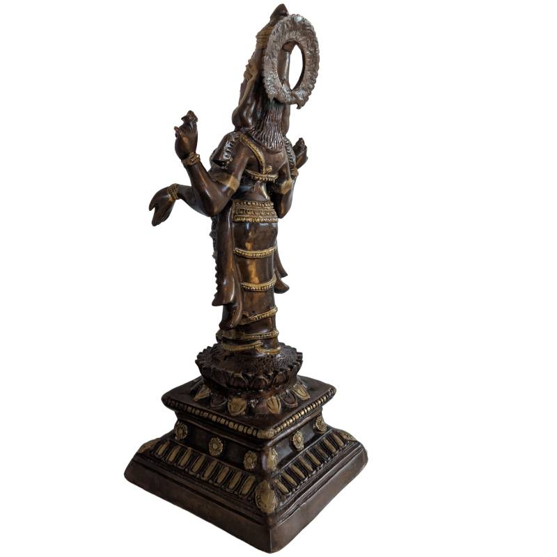 South India Lakshmi statue bronze goddess of wealth Hindu