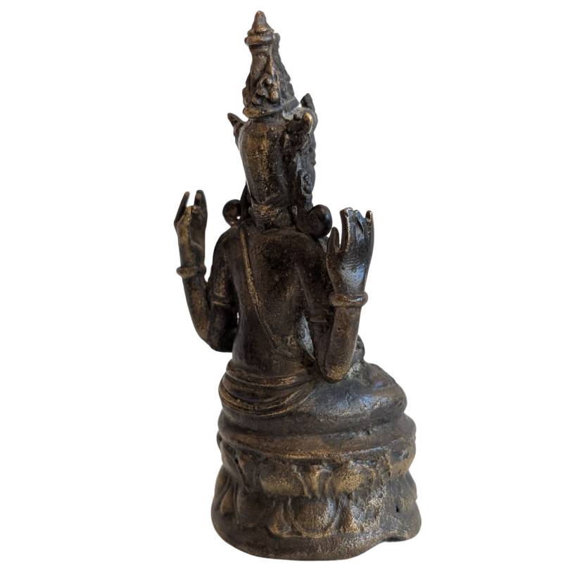 Southeast Asian Lokeshvara travel statue in bronze