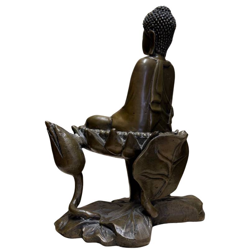 Heavy bronze Buddha statue as a powerful symbol of balance, stillness, and consciousness